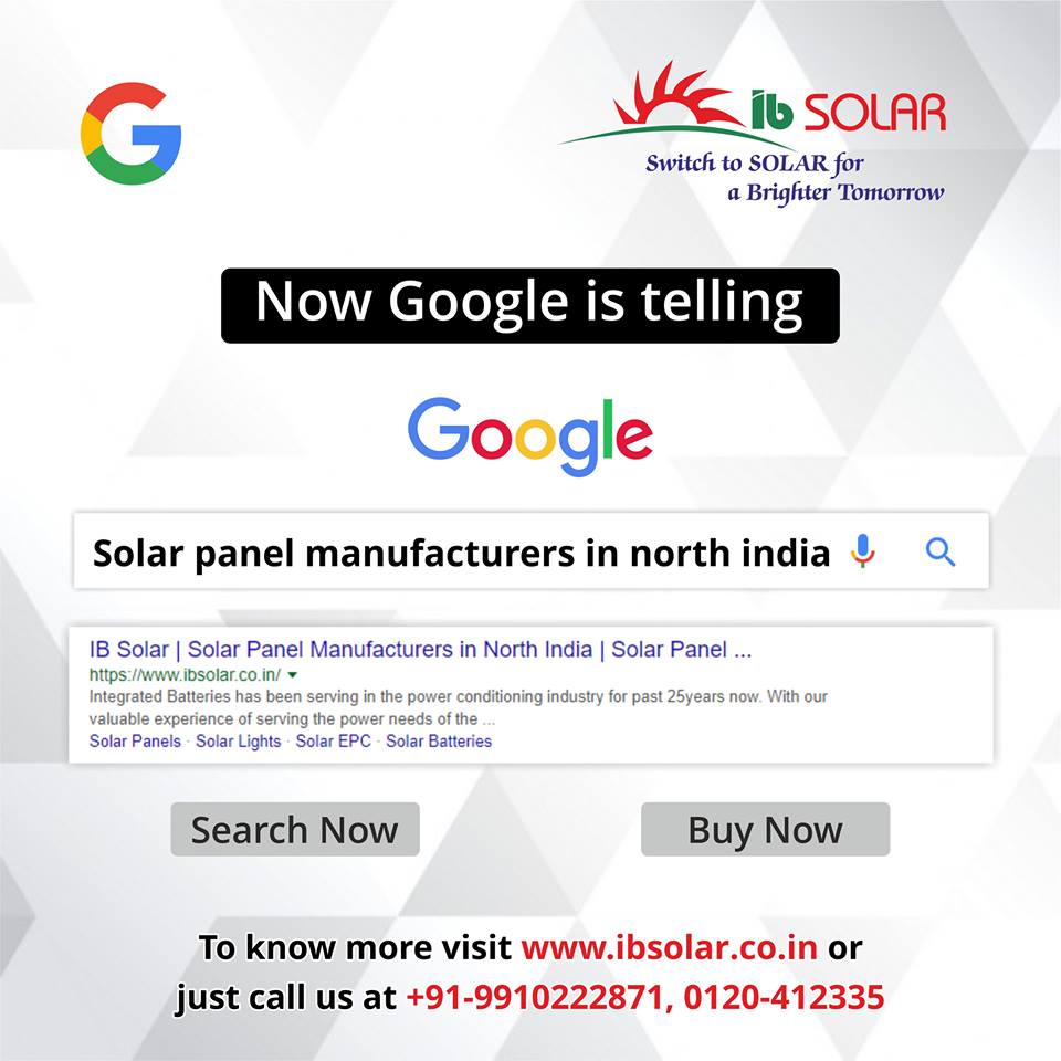 IB Solar is the Solar Panels Manufacturers in North India