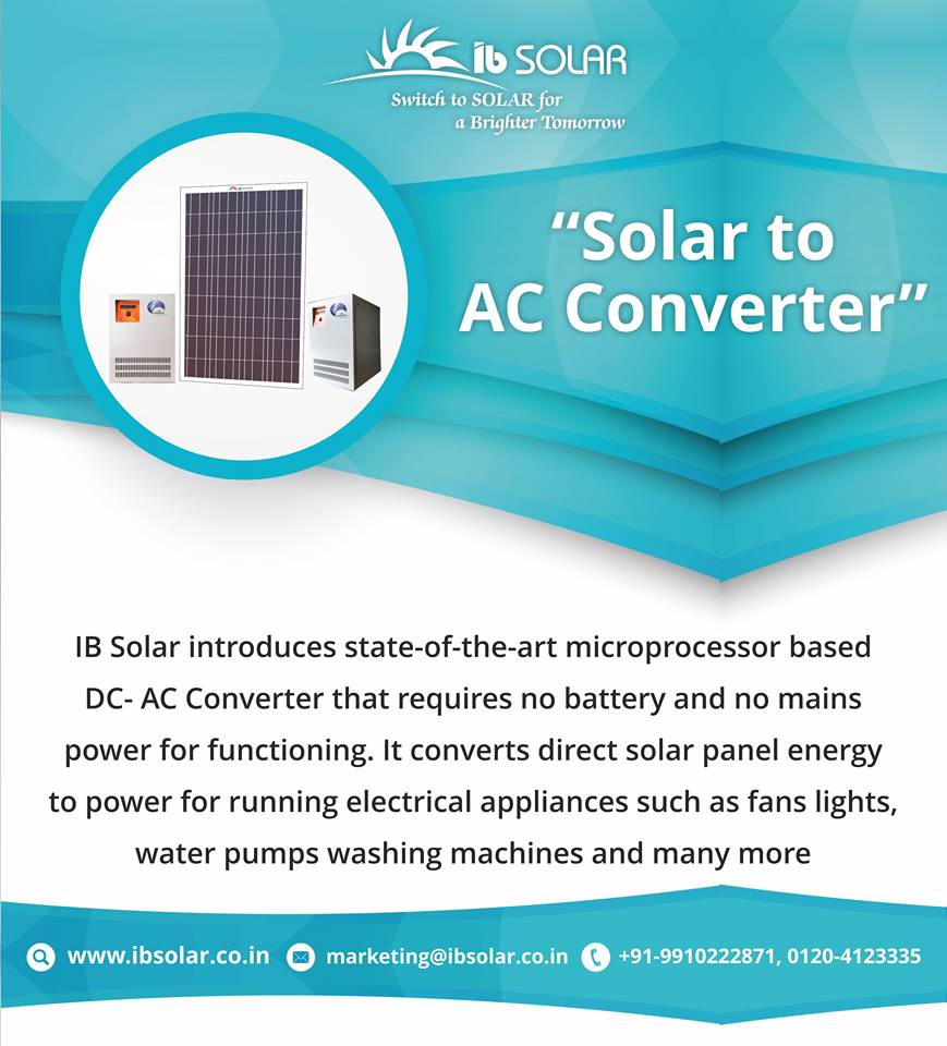 IB Solar Introduces State of The art Microprocessor-Based DC-AC converter