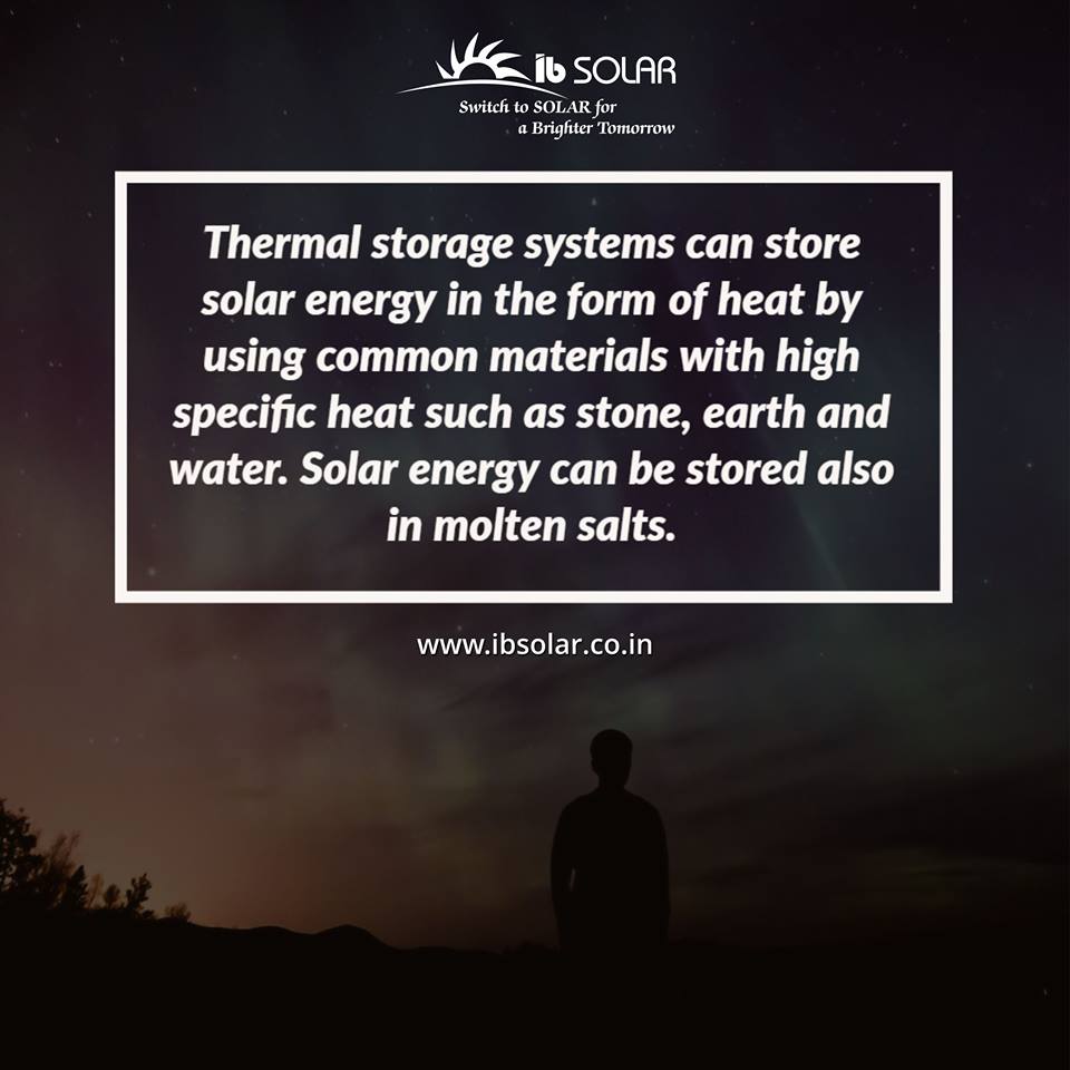 Thermal Storage Systems can Store Solar Energy