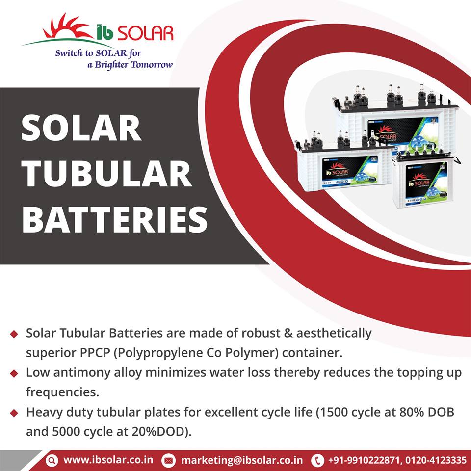 Solar Tubular Batteries in india