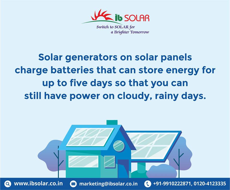 Solar Generators on Solar Panels Charge Batteries