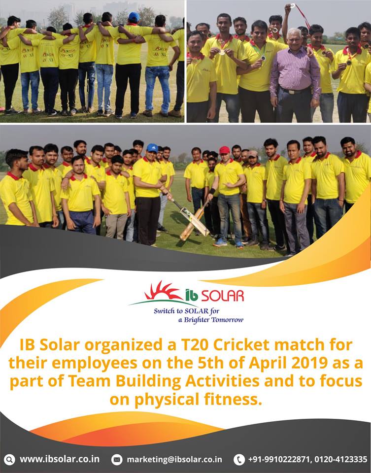 IB Solar Organized a T20 Cricket Match 5th of April 2019