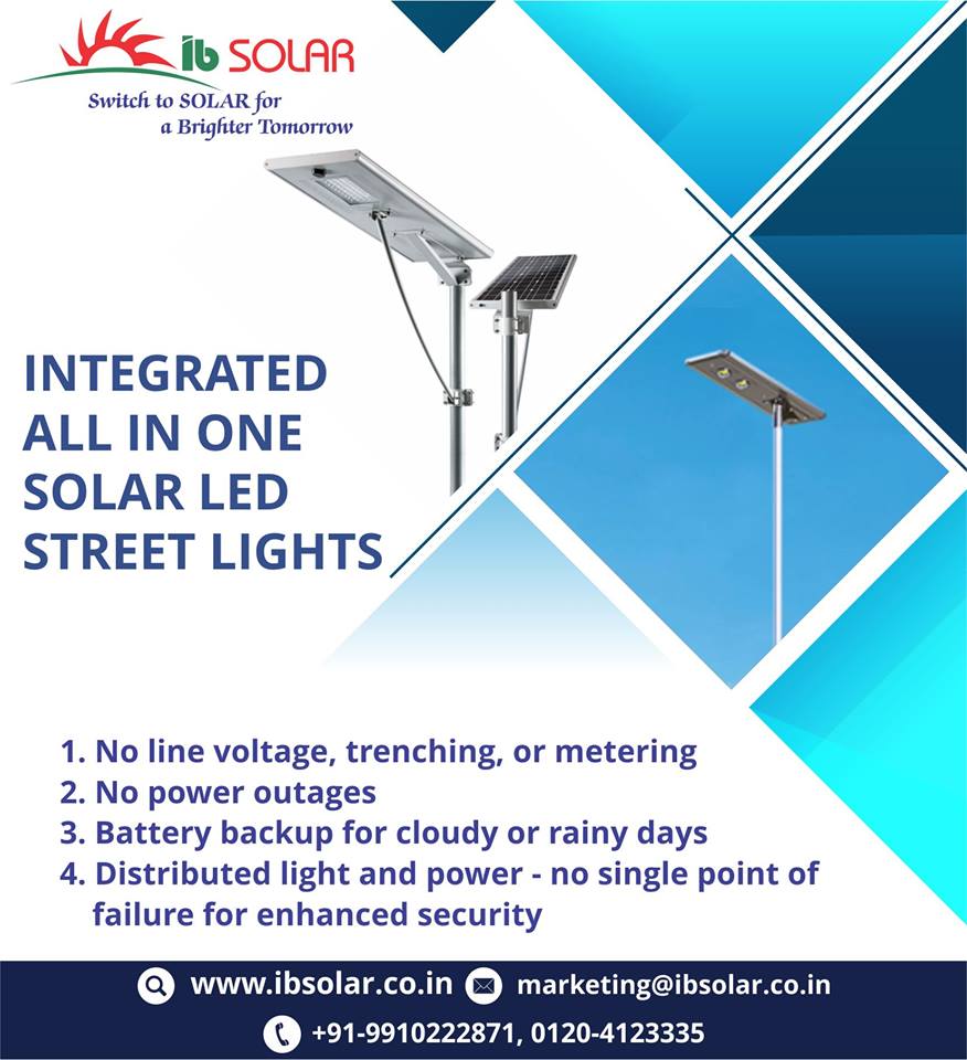 Integrated all in one Solar LED Street Lights