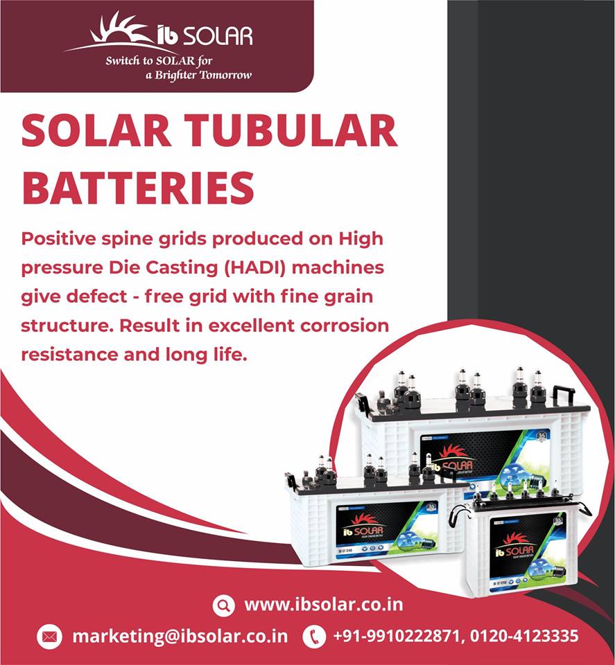 SOLAR TUBULAR BATTERY IN INDIA