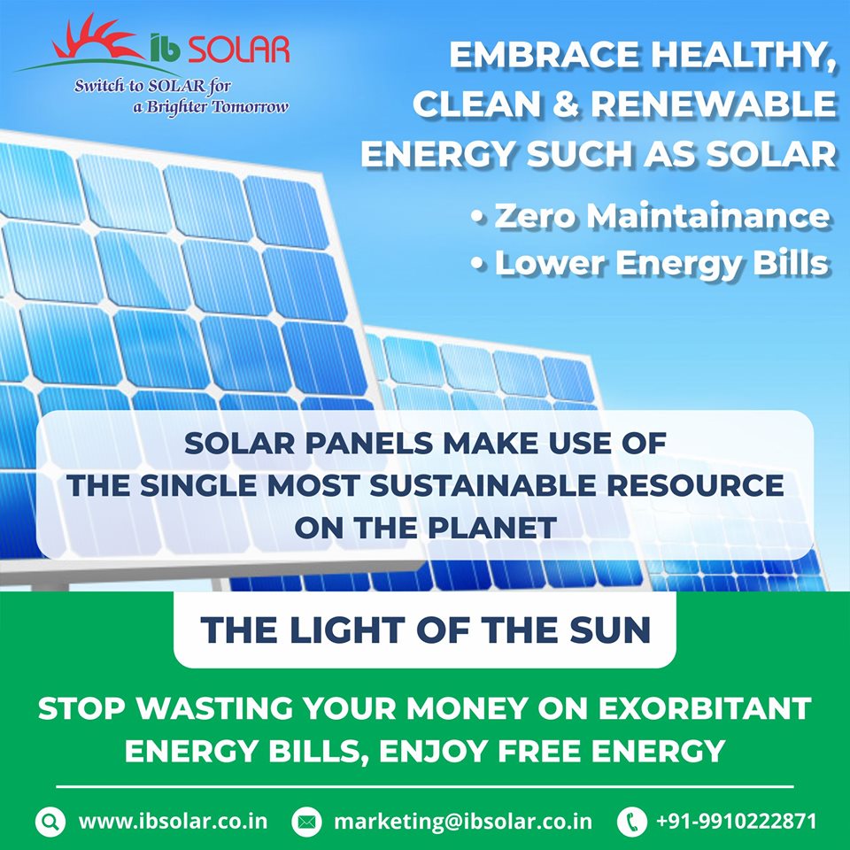 Embrace Healthy, Clean & Renewable Energy such as Solar.