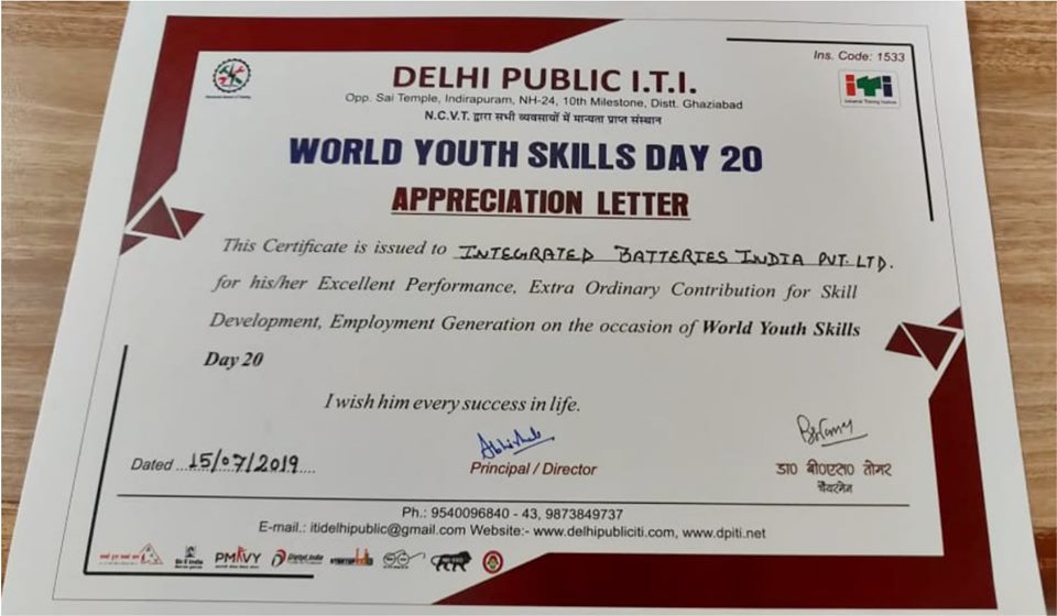 IB Solar appreciated for it’s an extraordinary contribution to skill development