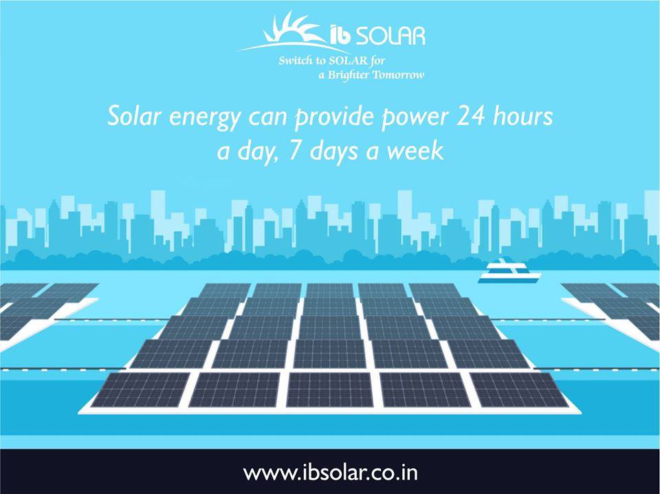 Solar energy can give you power 24 hours a day